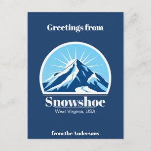 Snowshoe West Virginia USA Skigebiet Postkarte