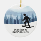 Snowshoeing Design Keramik Ornament (Vorne)