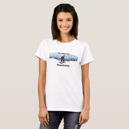 Snowshoeing Design Tee Shirt (Vorne ganz)