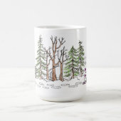 Snowshoeing Häschen-Tasse Kaffeetasse (Mittel)