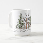 Snowshoeing Häschen-Tasse Kaffeetasse (Vorderseite Links)