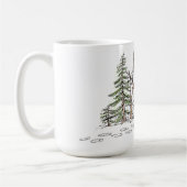 Snowshoeing Häschen-Tasse Kaffeetasse (Links)