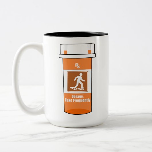 Snowshoeing Is My Drug Zweifarbige Tasse (Links)