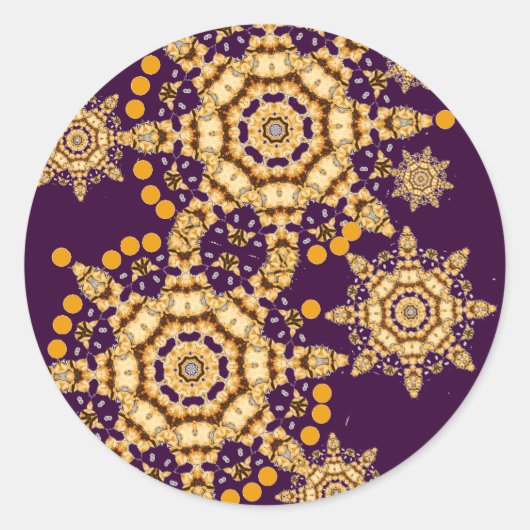 Snowstar-Sticker Runder Aufkleber (Vorderseite)