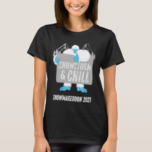 Snowstorm und Chill Big Foot Snowmageddon 2021 T-Shirt