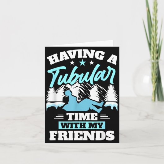 Snowtubing Winter Srts Schneeschlauchfahren Karte (Vorderseite)