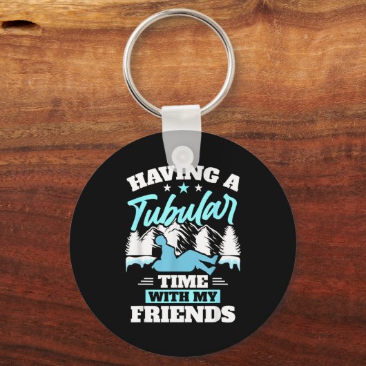 Snowtubing Winter Srts Snow Tubing  Schlüsselanhänger (Vorderseite)