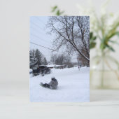 Snowtubing. Winterspass. Einladung (Stehend Vorderseite)