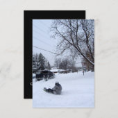 Snowtubing. Winterspass. Einladung (Vorne/Hinten)