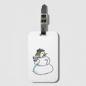 Snowwoman luggage tag gepäckanhänger (Vorderseite Vertikal)