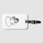 Snowwoman luggage tag gepäckanhänger (Vorderseite (Horizontal))