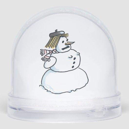 Snowwoman snow globe schneekugeln (Rückseite)