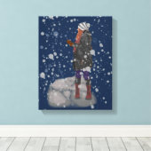Snowy Abend Leinwanddruck (Insitu (Holzboden))