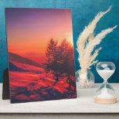 Snowy Abend Sunset Fotoplatte (Seite)