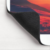 Snowy Abend Sunset Mousepad (Ecke)
