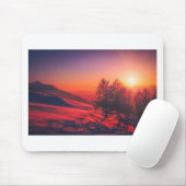 Snowy Abend Sunset Mousepad (Mit Mouse)
