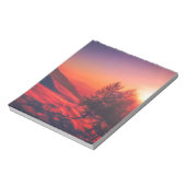 Snowy Abend Sunset Notizblock (Rotiert)