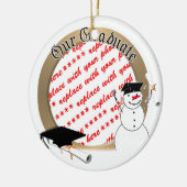 Snowy-Abschluss-Foto Keramik Ornament (Links)