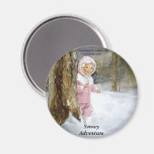 Snowy Adventure Magnet (Vorderseite/Rückseite)