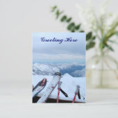Snowy Alps Post Card Postkarte (Stehend Vorderseite)