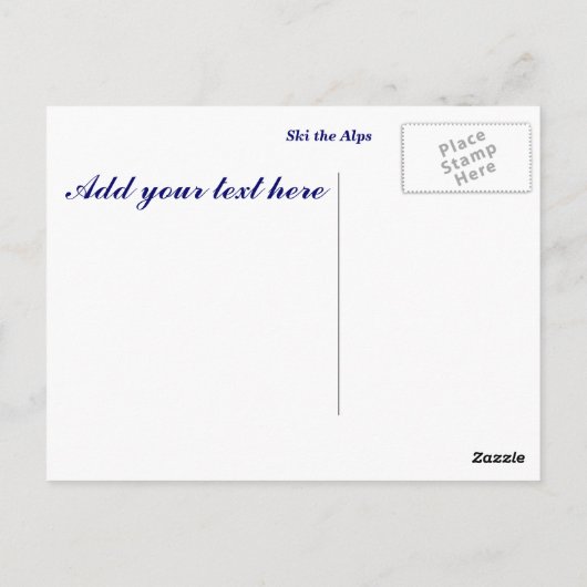 Snowy Alps Post Card Postkarte (Rückseite)