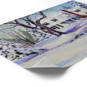 Snowy Back Yard-Poster Poster (Ecke)
