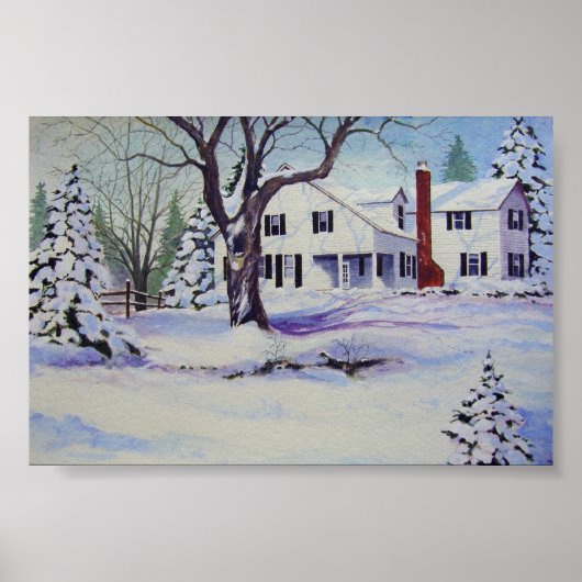 Snowy Back Yard-Poster Poster (Vorne)