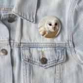 Snowy Barn Owl Button (Beispiel)