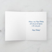 Snowy-Baum-Geburtstags-Wünsche Karte (Innenseite)