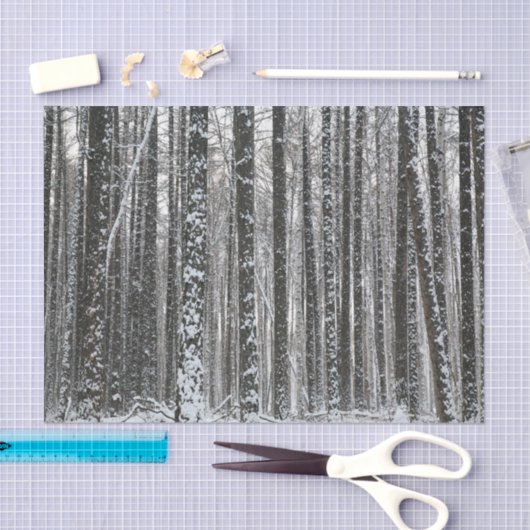 Snowy-Baum-Stämme Seidenpapier (Handwerk)