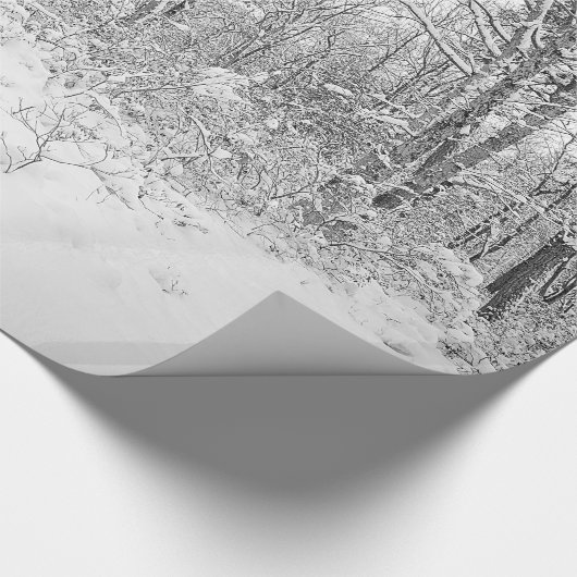 Snowy-Bäume im Poconos Geschenkpapier (Ecke)