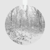 Snowy-Bäume im Poconos Ornament (Rückseite)