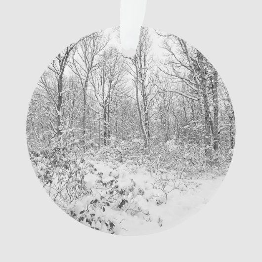 Snowy-Bäume im Poconos Ornament (Vorderseite)