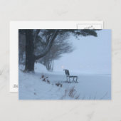 Snowy Bench Postkarte (Vorne/Hinten)