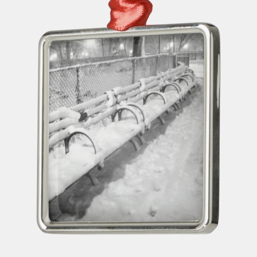 'Snowy Benches' Ornament (Links)