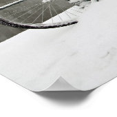 Snowy bikes in Amsterdam, Niederlande Poster (Ecke)