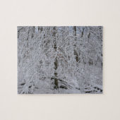 Snowy Birch Tree Canopy Puzzle (Horizontal)