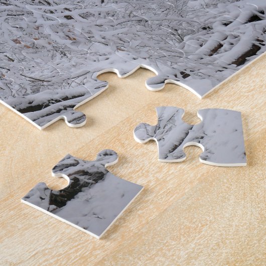 Snowy Birch Tree Canopy Puzzle (Seite)
