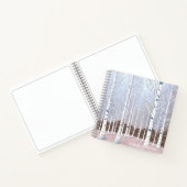 Snowy Birch Trees Christmas Dusty Blue ID1003 Notizblock (Innenseite)
