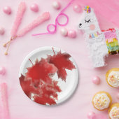 Snowy Blätter Paper Tellers Pappteller (Party)