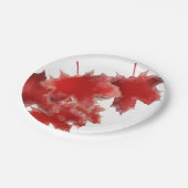 Snowy Blätter Paper Tellers Pappteller (Schrägansicht)