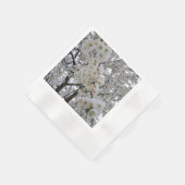 Snowy Blossom Paper Napkin Serviette (Ecke)