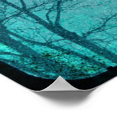 Snowy Blue Crow Poster (Ecke)