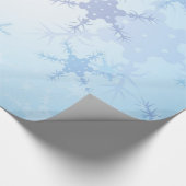 Snowy Blue Frohe Weihnachten - Wrapping Paper Geschenkpapier (Ecke)