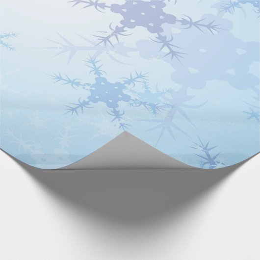 Snowy Blue Frohe Weihnachten - Wrapping Paper Geschenkpapier (Ecke)