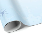 Snowy Blue Frohe Weihnachten - Wrapping Paper Geschenkpapier (Rolleneckpunkt)
