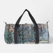 Snowy Blue Gray Winter Nature Scene Duffle Bag (Vorderseite)