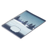 Snowy Blue Landscape Notebook Notizblock (Linke Seite)