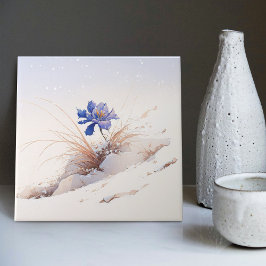 Snowy Blue Mountain Crocus Reborn Blume Keramik T Fliese