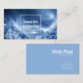 Snowy Blue Rose Floral and Mountain Light Visitenkarte (Vorne/Hinten)